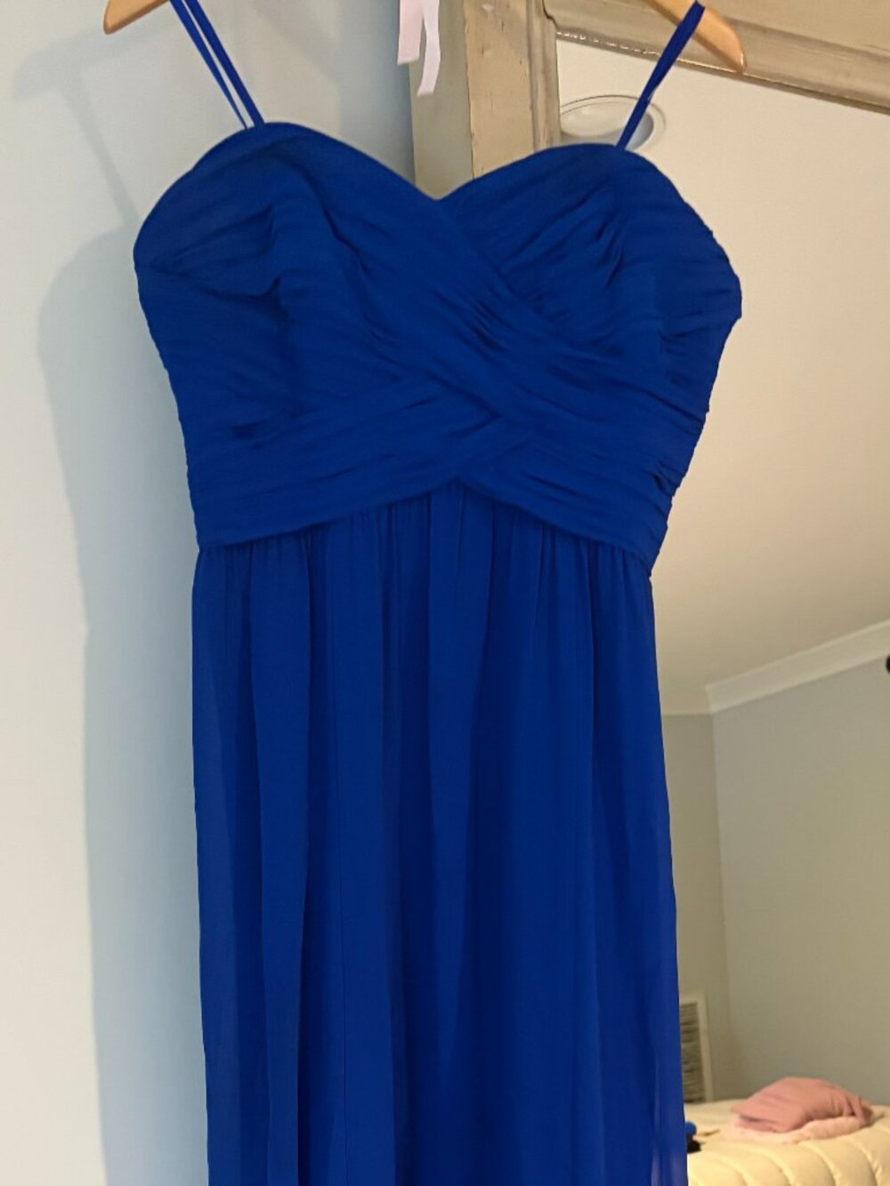 Ralph Lauren | Dresses | Ralph Lauren Royal Blue Ruched Strapless Gown